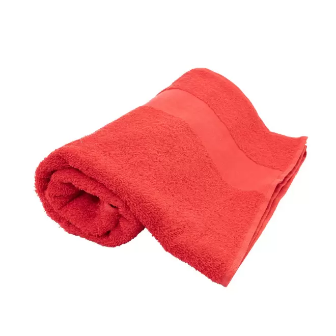 SERVIETTE EPONGE PERSONNALISEE 'LIBERON 70X140' - rouge