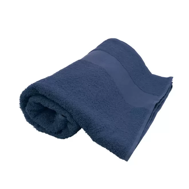 SERVIETTE EPONGE PERSONNALISEE 'LIBERON 70X140' - bleu marine