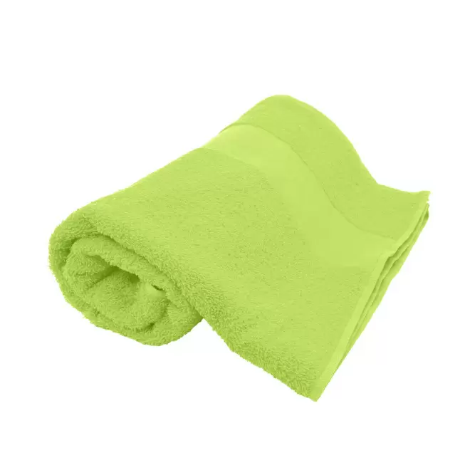 SERVIETTE EPONGE PERSONNALISEE 'LIBERON 70X140' - citron vert