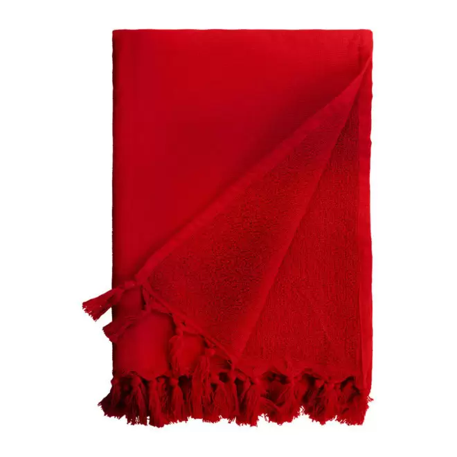 SERVIETTE EPONGE PERSONNALISABLE 'SAONA 80x160' - rouge