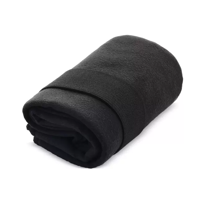 SERVIETTE MICROFIBRE PERSONNALISEE 'MELLOW 30X50' - noir
