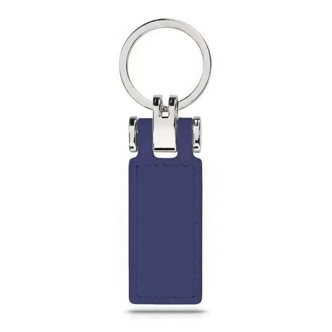 PORTE CLE AUTOMOBILE EN PU PERSONNALISABLE 'ZELIAS' - bleu marine
