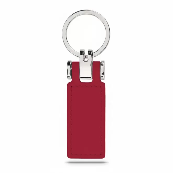 PORTE CLE AUTOMOBILE EN PU PERSONNALISABLE 'ZELIAS' - rouge profond
