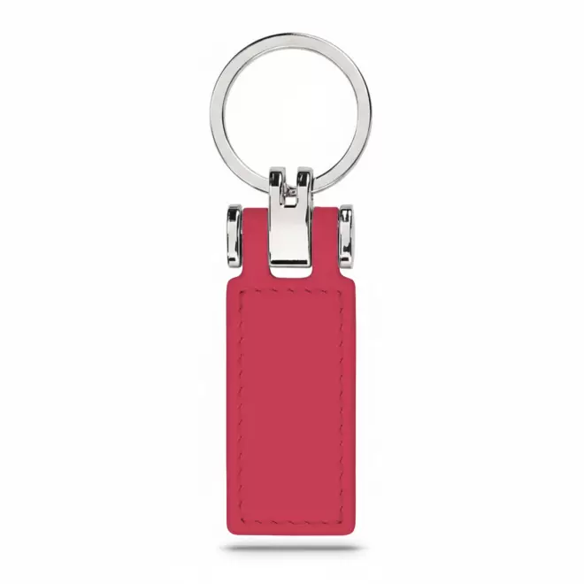 PORTE CLE AUTOMOBILE EN PU PERSONNALISABLE 'ZELIAS' - rouge framboise