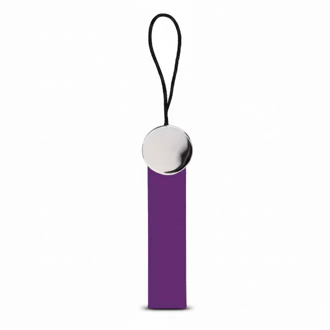 PORTE CLE EN PU ET ZAMAC PERSONNALISE 'BASTO' - violet