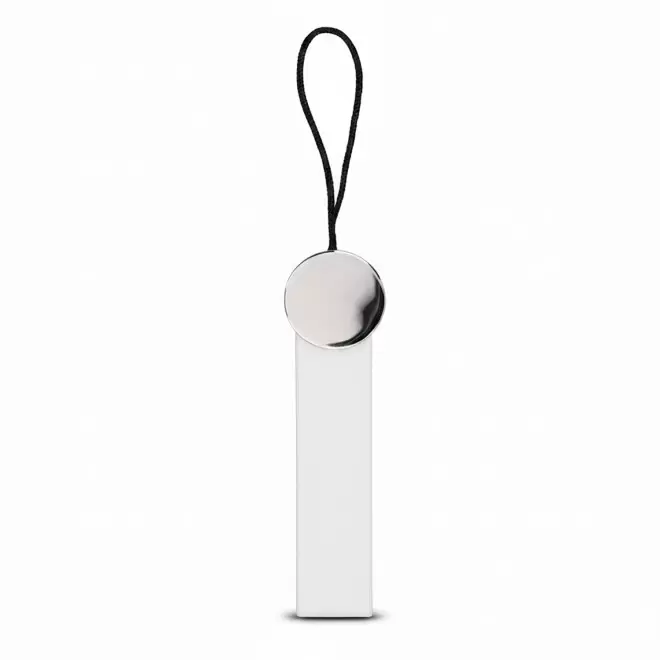PORTE CLE EN PU ET ZAMAC PERSONNALISE 'BASTO' - blanc