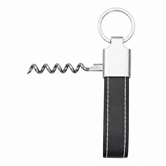 PORTE CLES TIRE BOUCHON EN PU PERSONNALISE 'POTI VIN' - noir