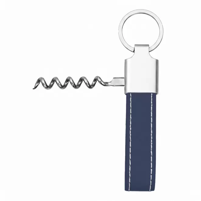 PORTE CLES TIRE BOUCHON EN PU PERSONNALISE 'POTI VIN' - bleu marine