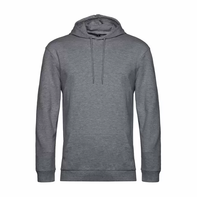 SWEAT CAPUCHE MIXTE PERSONNALISABLE 'TERRY' - gris foncé chiné