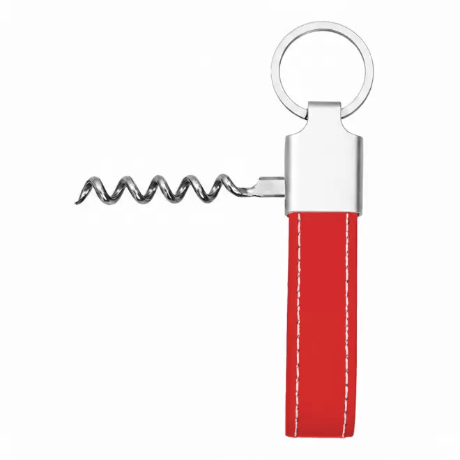 PORTE CLES TIRE BOUCHON EN PU PERSONNALISE 'POTI VIN' - rouge vif