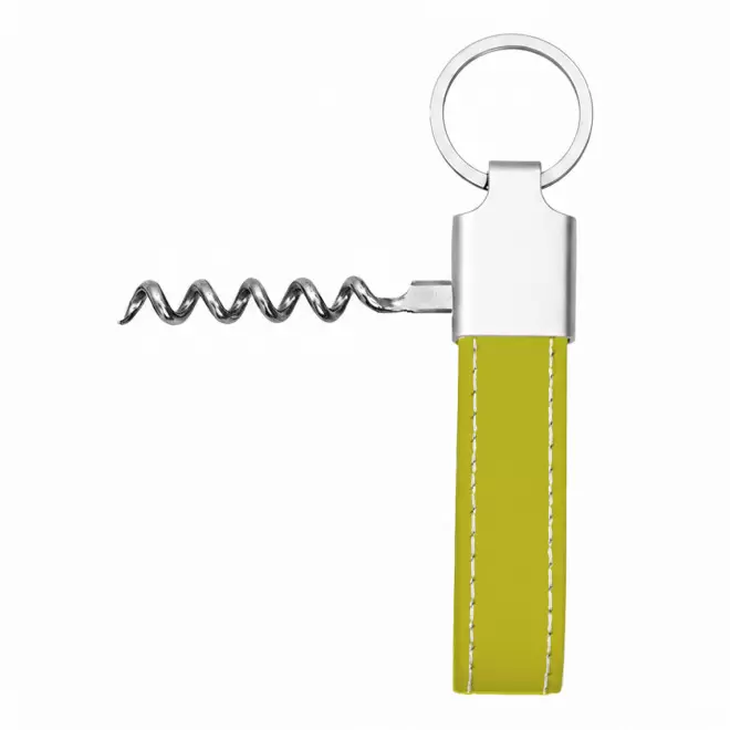 PORTE CLES TIRE BOUCHON EN PU PERSONNALISE 'POTI VIN' - jaune