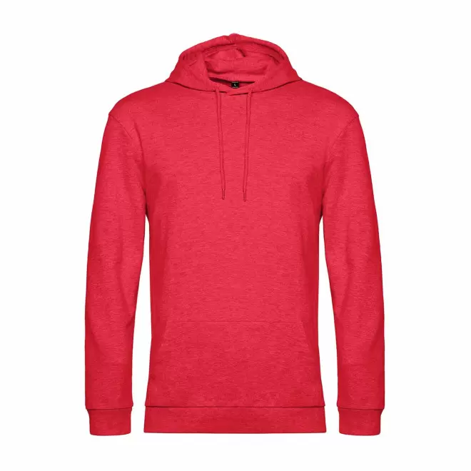 SWEAT CAPUCHE MIXTE PERSONNALISABLE 'TERRY' - rouge chiné