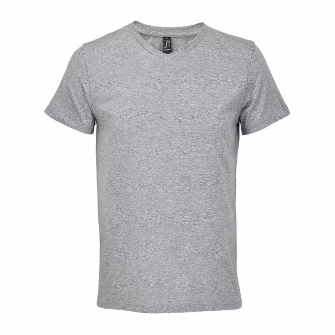 TEE-SHIRT MIXTE COULEUR PERSONNALISABLE 'REGENT V' - gris chiné