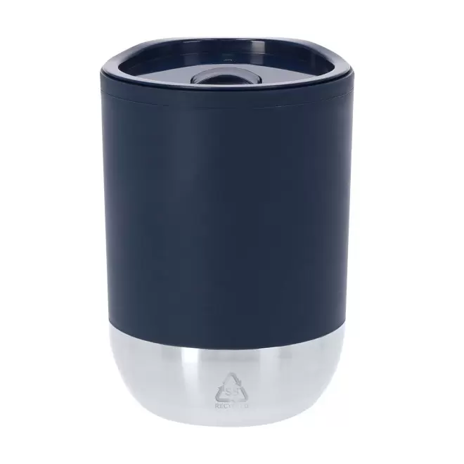 MUG ISOTHERME PERSONNALISE EN PP ET ACIER 300ML 'GOUGO' - bleu marine