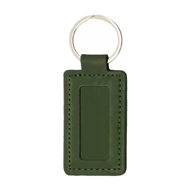 PORTE CLES EN PU RECTANGLE PERSONNALISE 'ALIXO' - vert