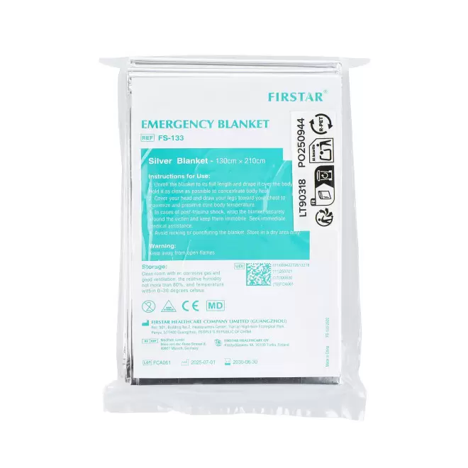 COUVERTURE DE SURVIE PERSONNALISABLE 'ARREZO +' - argenté