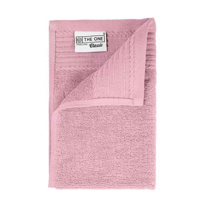 SERVIETTE PUBLICITAIRE COTON 'PUREL 30X50' - rose clair