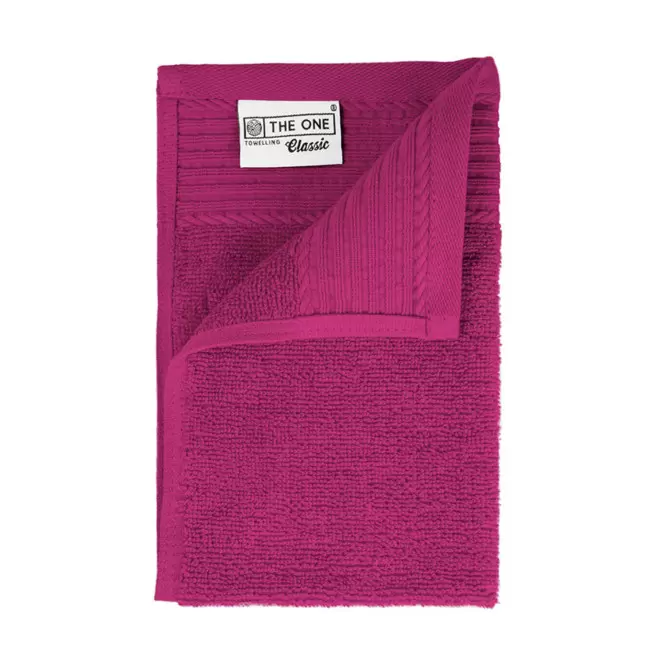 SERVIETTE PUBLICITAIRE COTON 'PUREL 30X50' - magenta