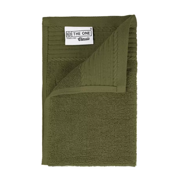 SERVIETTE PUBLICITAIRE COTON 'PUREL 30X50' - vert olive