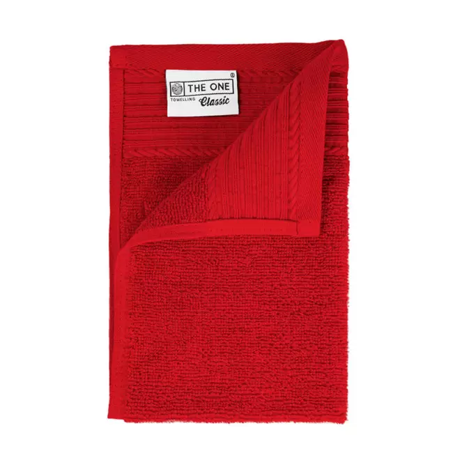 SERVIETTE PUBLICITAIRE COTON 'PUREL 30X50' - rouge