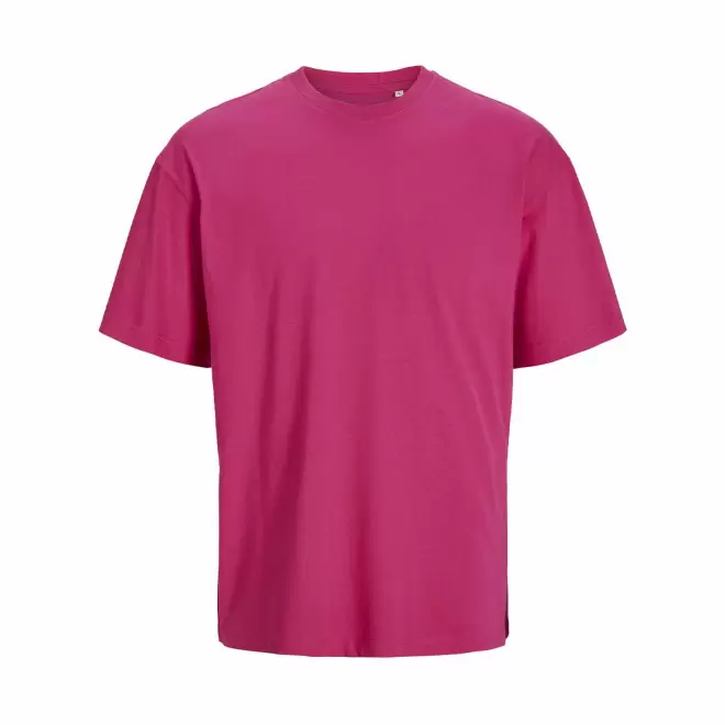 TEE-SHIRT MIXTE OVERSIZE PERSONNALISE 'JACKTO' 180G/M2 - fuchsia