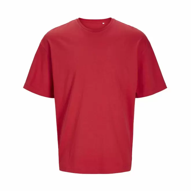 TEE-SHIRT MIXTE OVERSIZE PERSONNALISE 'JACKTO' 180G/M2 - rouge