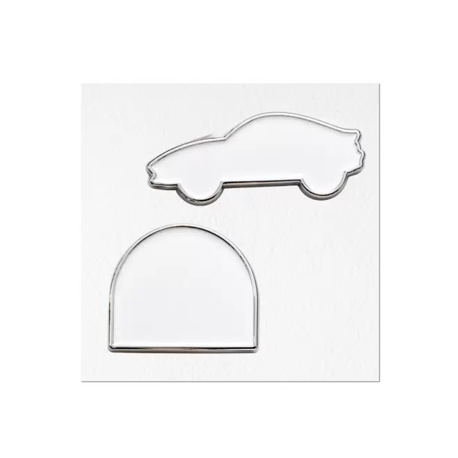 PLANCHE DE 2 PINS EMAILLE PERSONNALISABLE 'CREAPINS' - à la forme