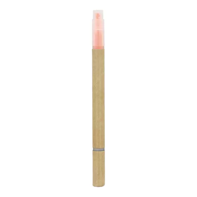 STYLO ET SURLIGNEUR PERSONNALISABLE 'RIO DUO CARTON' - orange