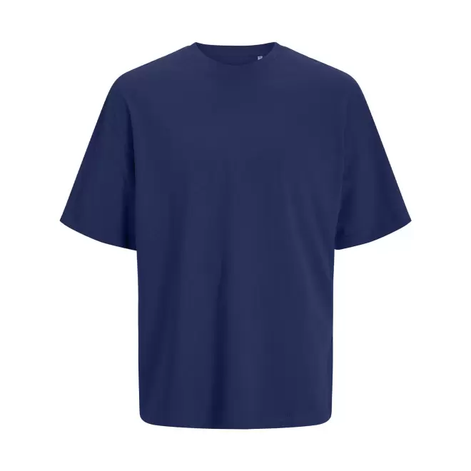 TEE-SHIRT MIXTE OVERSIZE PERSONNALISE 'JACKTO' 180G/M2 - bleu foncé