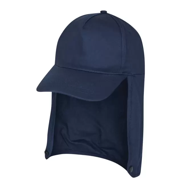 CASQUETTE PERSONNALISABLE PROTEGE-NUQUE 'PROTECT' - bleu marine
