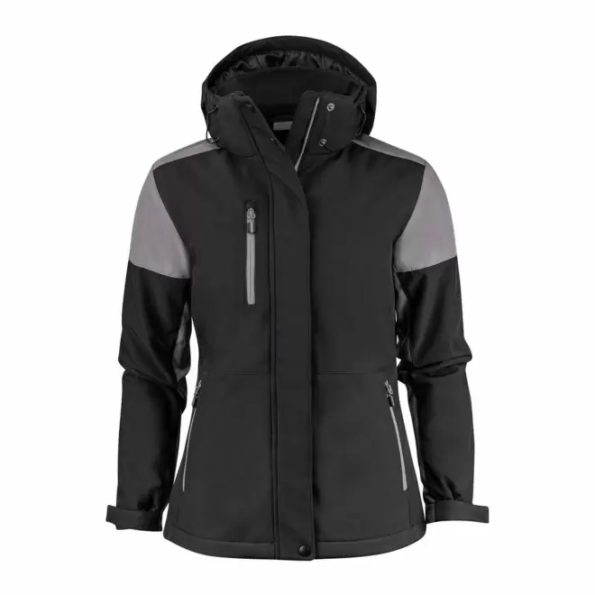 SOFTSHELL FEMME PERSONNALISEE 'PRIME PADDED' - noir/gris