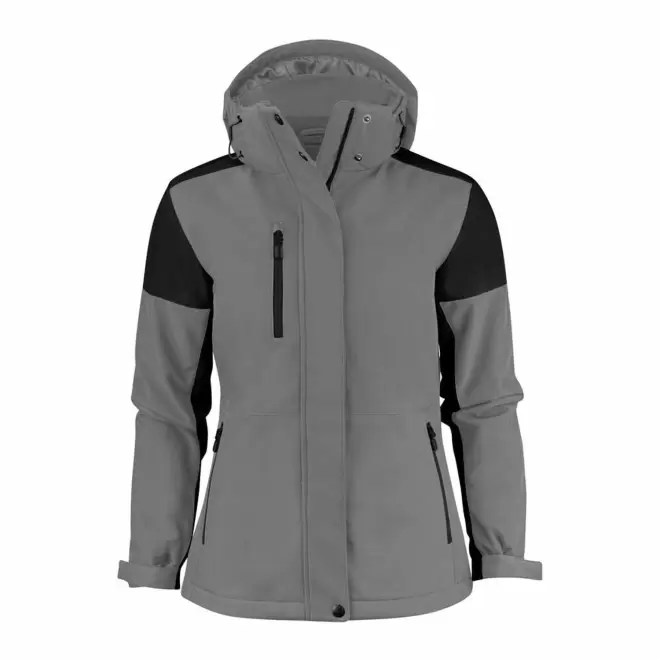 SOFTSHELL FEMME PERSONNALISEE 'PRIME PADDED' - gris/noir