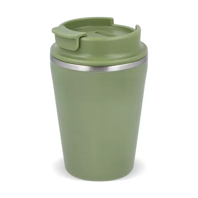 MUG ISOTHERME RECYCLE 280ML PERSONNALISABLE 'TENDENZE MINI' - vert olive