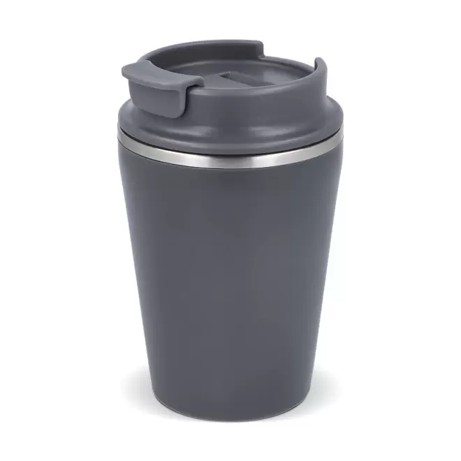 MUG ISOTHERME RECYCLE 280ML PERSONNALISABLE 'TENDENZE MINI' - gris foncé