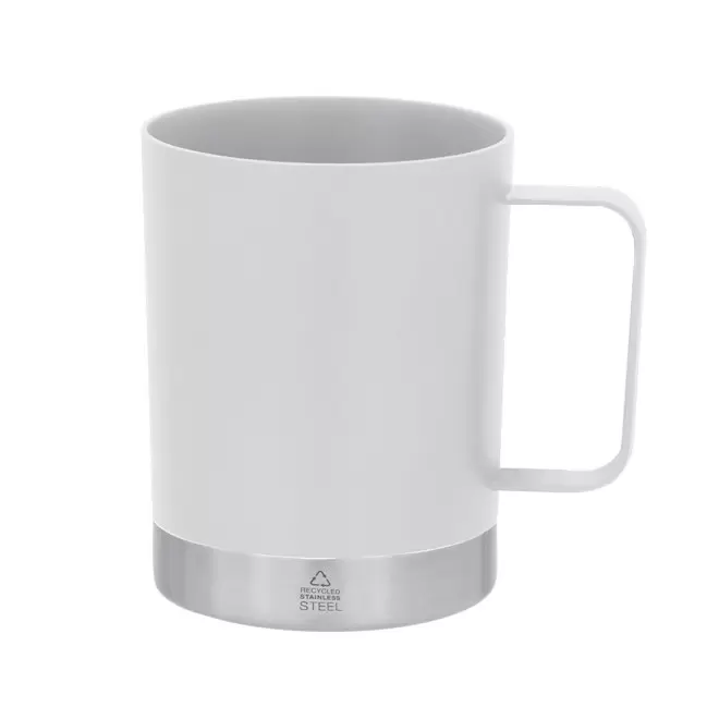 MUG PERSONNALISE EN PP RECYCLE 400ML 'BLUYVO' - blanc
