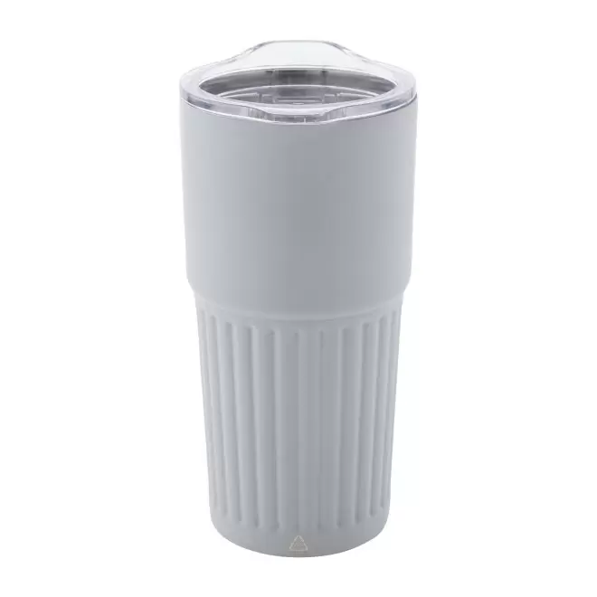 MUG ISOTHERME PERSONNALISE EN ACIER 600ML 'LUCIO' - blanc