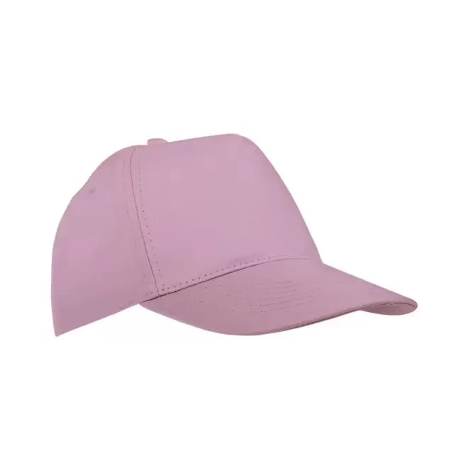 CASQUETTE PERSONNALISABLE ENFANT 5 PANS 'BASICA COTON' - rose