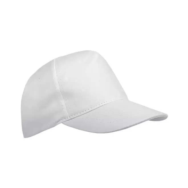 CASQUETTE PERSONNALISBALE ENFANT 5 PANS 'BASICA POLYESTER' - blanc
