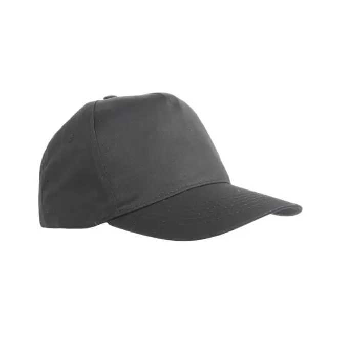 CASQUETTE PERSONNALISBALE ENFANT 5 PANS 'BASICA POLYESTER' - noir