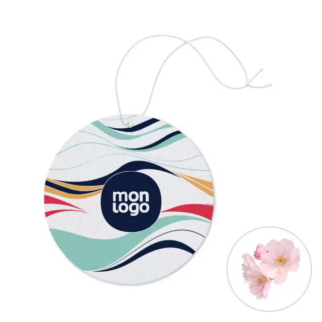 DESODORISANT VOITURE PERSONNALISABLE 'KENDO ROND' - sakura