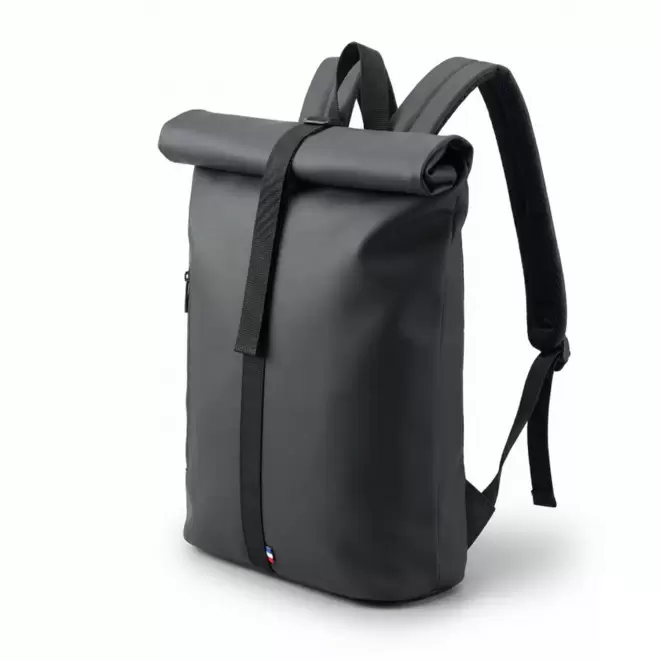 SAC A DOS PUBLICITAIRE EN PU ORIGINE FRANCE 'ANTHONY' - noir