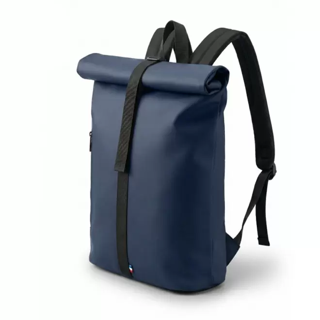 SAC A DOS PUBLICITAIRE EN PU ORIGINE FRANCE 'ANTHONY' - bleu marine