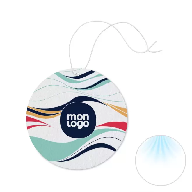 DESODORISANT VOITURE PERSONNALISABLE 'KENDO ROND' - air frais