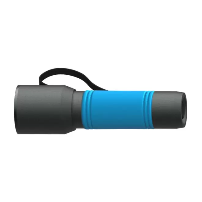 LAMPE TORCHE PERSONNALISEE 'DOTALIT' - bleu clair