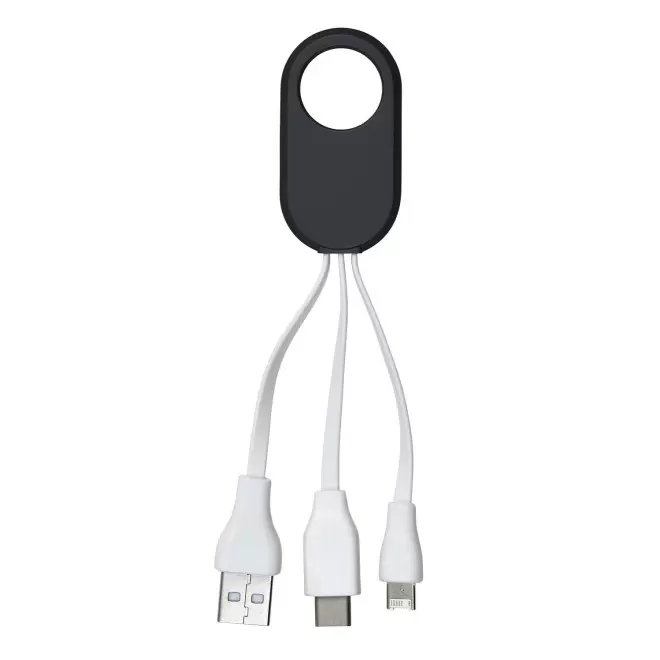 CABLE DE CHARGE PERSONNALISABLE 'YDROS' - noir