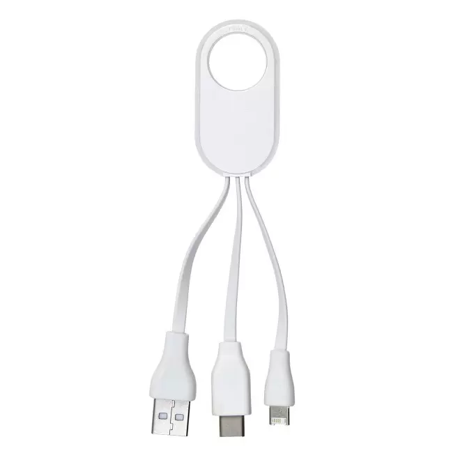 CABLE DE CHARGE PERSONNALISABLE 'YDROS' - blanc