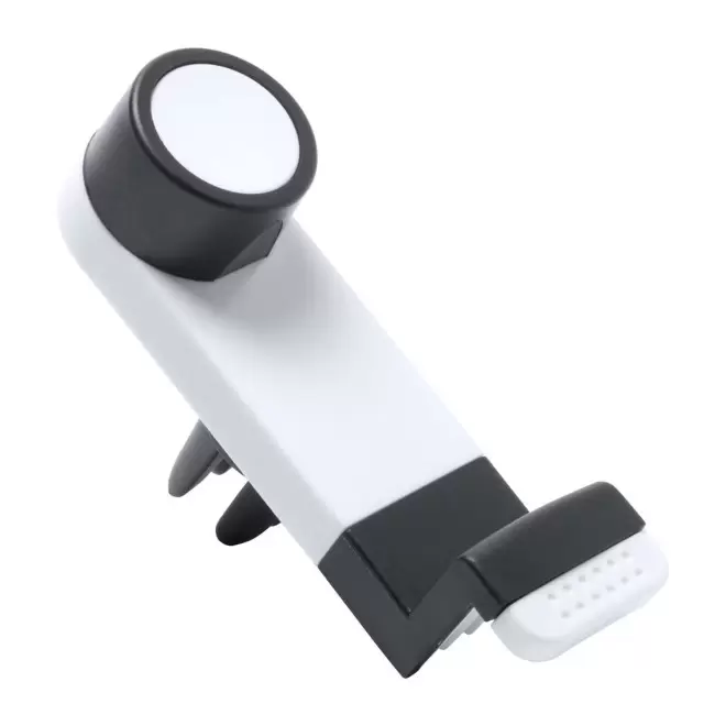 SUPPORT TELEPHONE VOITURE PERSONNALISABLE 'MERCO' - blanc/noir