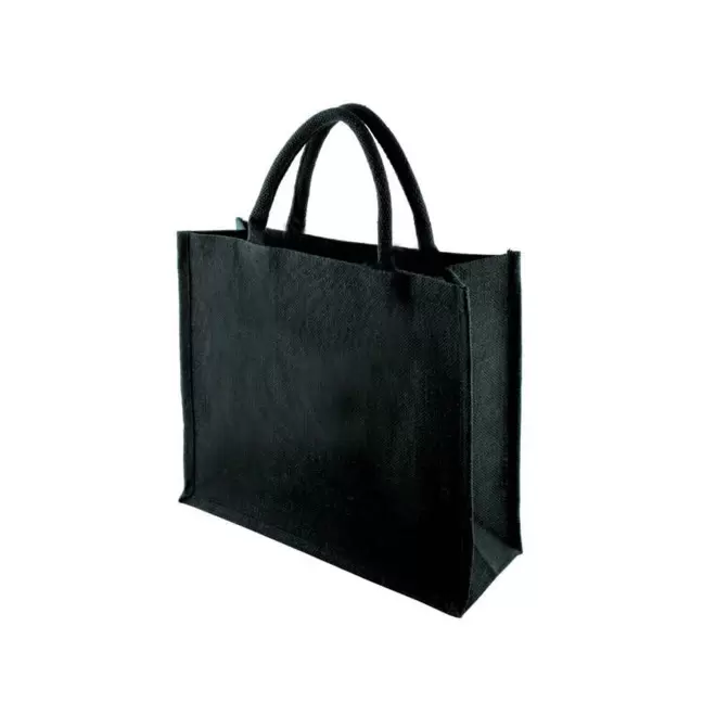SAC JUTE COLORE PERSONNALISABLE 'MADOU COLOR' - noir