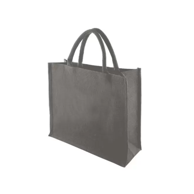 SAC JUTE COLORE PERSONNALISABLE 'MADOU COLOR' - gris