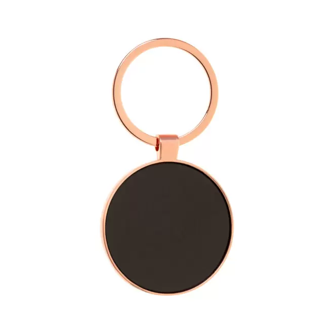 PORTE CLES EN METAL PERSONNALISABLE 'ANTONETTA ROND' - rose gold